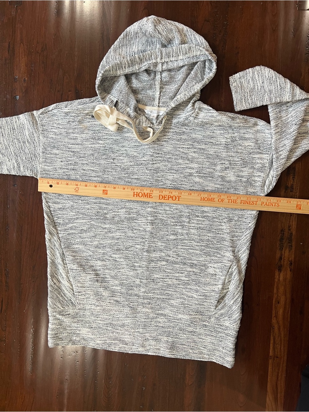 Banana Republic Marled Grey Textured Hoodie - Picture 4 of 8